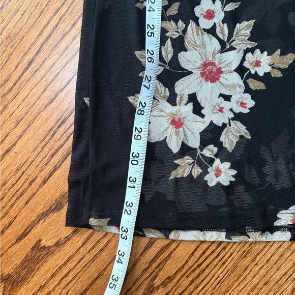 Sheer Black Kimono Floral Cardigan - Picture 6 of 8